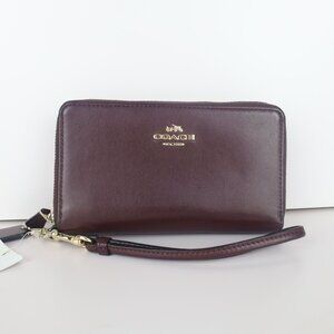 Coach Continental Maroon Red Wallet